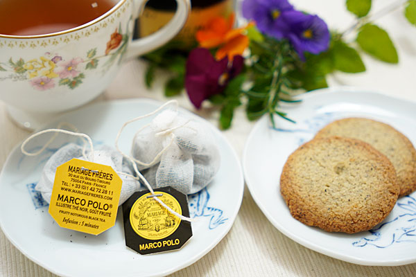 マリアージュフレールの紅茶「マルコポーロ」と紅茶サブレ