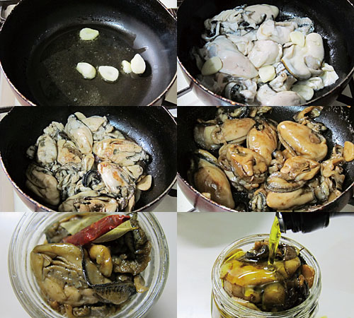 牡蠣のオイル漬け作り方手順