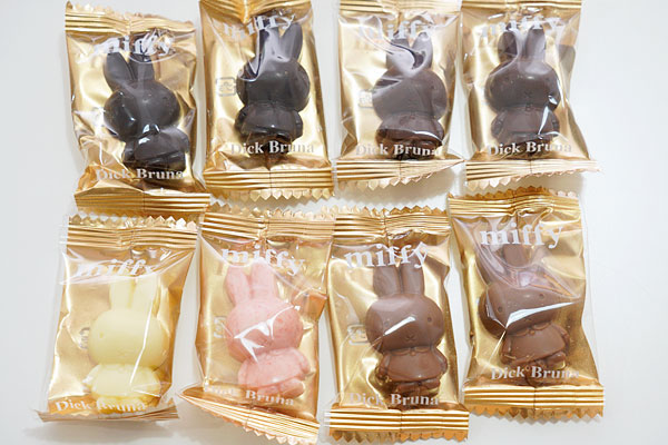 ミッフィー型チョコレート5種8個