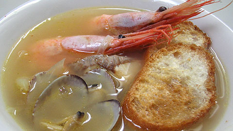 ソパ デ マリスコス 魚介のスープ スペイン料理簡単レシピ集
