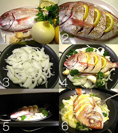 鯛のオーブン焼き スペイン料理簡単レシピ集