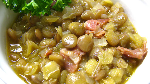 レンズ豆の煮込み スペイン料理簡単レシピ集