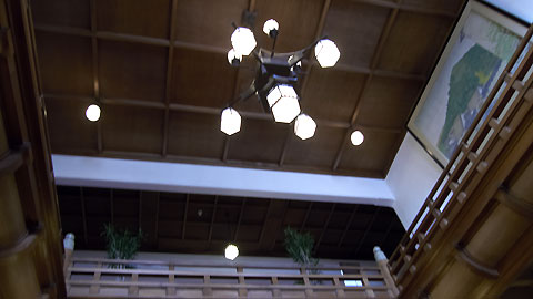 奈良ホテルエントランス天井