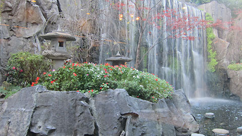 庭の滝