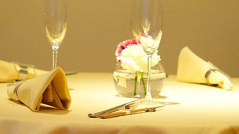 テーブルの花